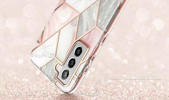 Etui Supcase Cosmo für Samsung Galaxy S21 Marmor Pink