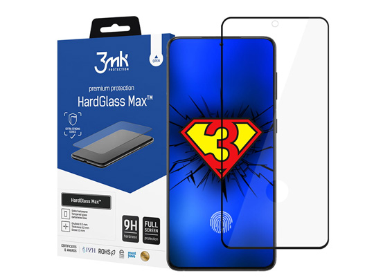 Szkło 3mk HardGlass Max do Samsung Galaxy S21 Ultra Finger Print 