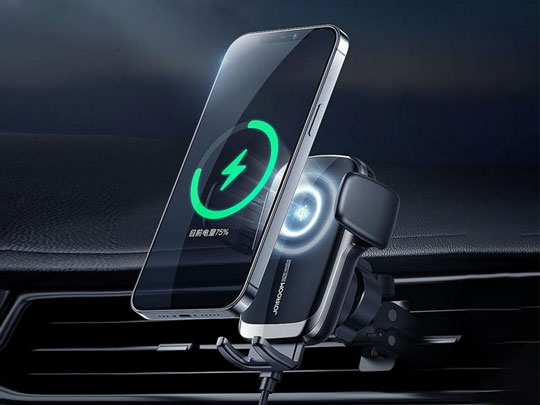 Uchwyt samochodowy z ładowarką indukcyjną QI JR-ZS219 na kratkę15W 