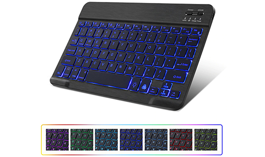 Alogy RGB LED Bluetooth Wireless Keyboard iOS/Android/Window