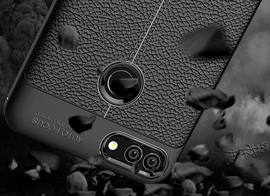 etui alogy leather skin case huawei y9 2018