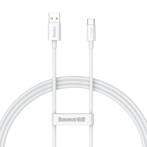 Baseus Superior Series SUPERVOOC USB-A auf USB-C 65W 1m Kabel weiß