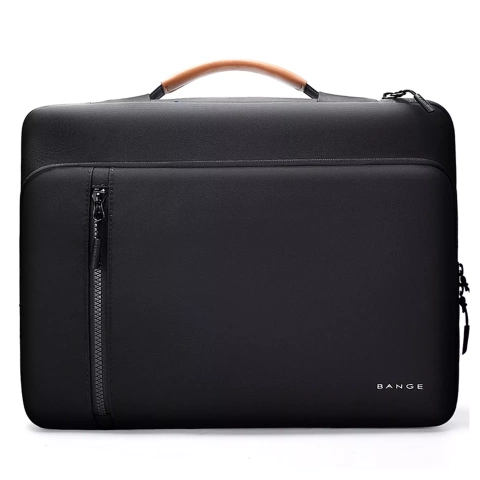 Wasserdichte Laptoptasche von Bange für Laptops bis 14 Zoll (34 x 26 x 3,5 cm), ideal für Arbeit und Flugreisen, mit Tragegriff, für Damen und Herren, Schwarz