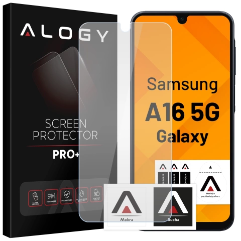Gehärtetes Glas für Samsung Galaxy A16 4G/5G 2025 Displayschutzfolie 9H Alogy Heavy Pro ™️