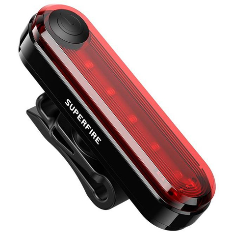 Fahrradrücklicht Superfire BTL01, USB, 230mAh