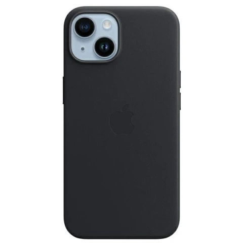 Original Apple Phone Case MPP43ZM/A für Apple iPhone 14 6.1" schwarz/mitternachts Ledertasche MagSafe