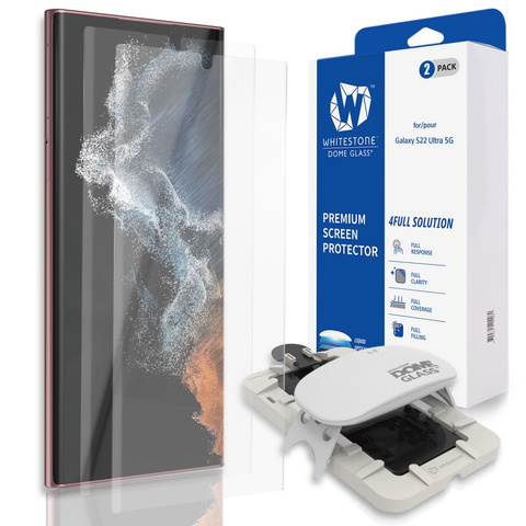 2x UV Whitestone LED-Lampe aus gehärtetem Glas für Samsung Galaxy S22 Ultra Clear