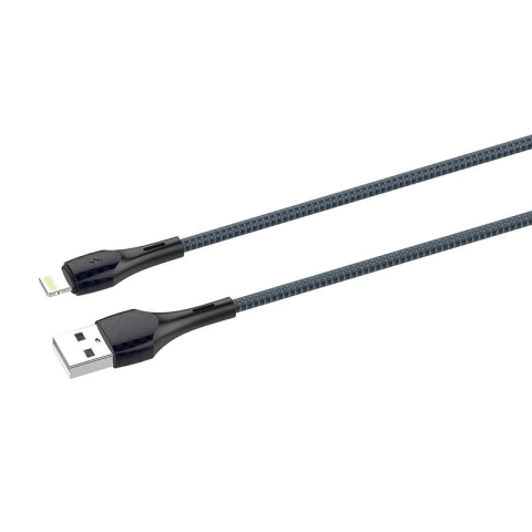 USB - Lightning LDNIO LS521 Kabel, 1m (grau-blau)
