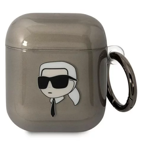 Schutzhülle für Kopfhörer Karl Lagerfeld für AirPods 1/2 Cover schwarz/schwarz Karl`s Head