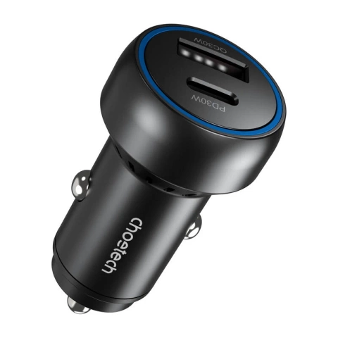 Choetech TC0014 Autoladegerät 60W 2x USB-C USB-A QC3.0 PD3.0 Schwarz