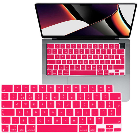 Alogy Silikon-Tastaturhülle für Apple Macbook Pro 14/16 M1 2021 Pink