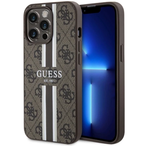 Etui Guess GUHMP13LP4RPSW für iPhone 13 Pro / 13 6,1" Hardcase 4G bedruckte Streifen MagSafe