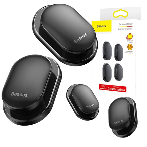 Universal-Aufhänger x4 selbstklebender Halter Baseus Schwarzer Haken