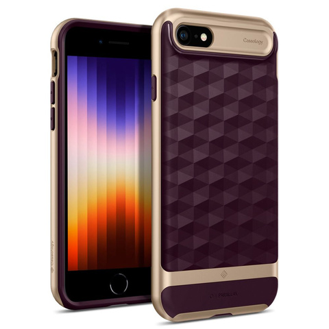 Etui Caseology Parallax für Apple iPhone 7 / 8 / SE 2020 / 2022 Burgund