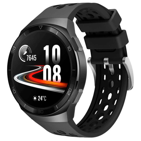 Rubber Universal Sportarmband Alogy Softband für Smartwatch 22mm Schwarz