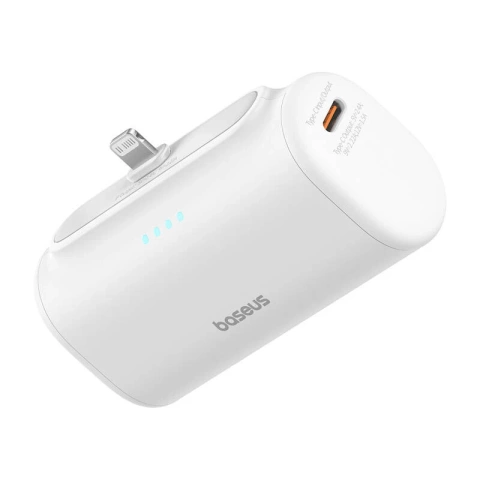 Baseus Compact IP Powerbank 5000 mAh 20 W Lightning USB-C Weiß
