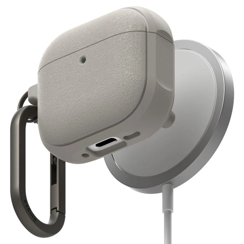 Apple AirPods 4 Hülle Ringke Onyx MagSafe Warmgrau Karabiner