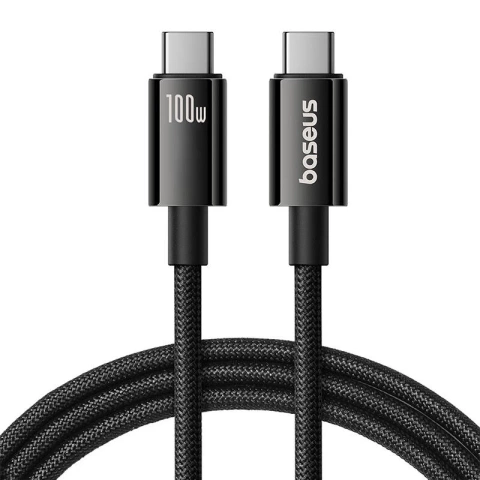 Baseus Tungsten Gold USB-C auf USB-C 100W USB-Kabel 1,5m (Schwarz)