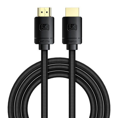 Kabel HDMI 2.1 Baseus High Definition Serie, 8K 60Hz, 3D, HDR, 48Gbps, 2m (schwarz)