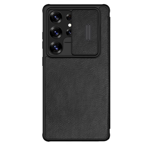 Hülle für Samsung Galaxy S25 Ultra Nillkin Qin Pro Schwarz mit Flip