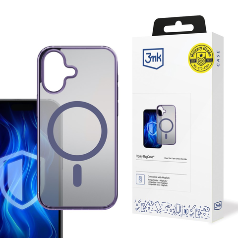 Schutzhülle für Apple iPhone 16 3mk Frosty MagCase Lila