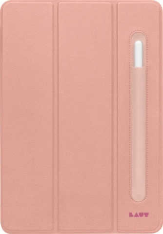 LAUT Huex Folio - Schutzhülle mit Halter für Apple Pencil für iPad 10.2" 7/8/9G (Rosa)