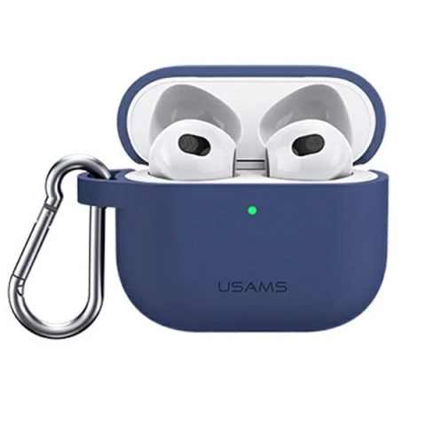 Schutzhülle für USAMS Kopfhörer für Apple AirPods 3 Silikon blau/blau BH741AP02 (US-BH741)