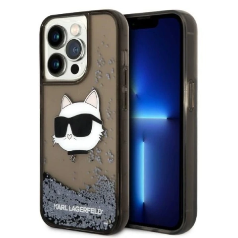 Etui Karl Lagerfeld KLHCP14XLNCHCK für iPhone 14 Pro Max 6,7" Hardcase Glitter Choupette Head czarny/black