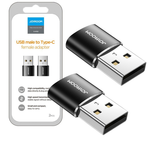 Adapter x2 Joyroom S-H152 USB-C Typ C auf USB Adapter Schwarz