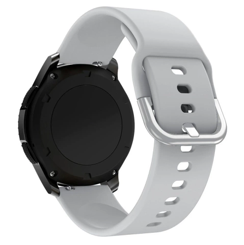 Silikonband TYS Armband für Smartwatch Uhr universal 20mm grau
