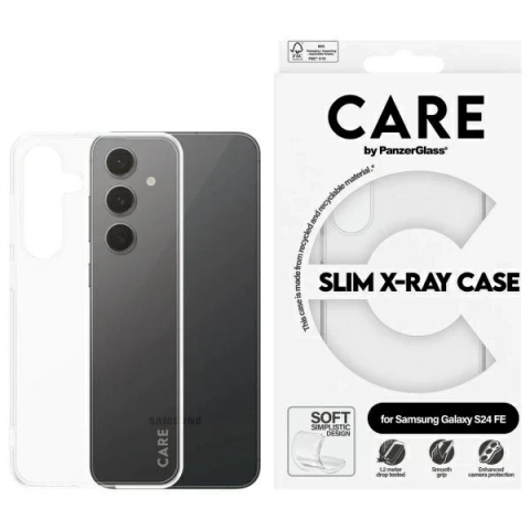 Hülle für Samsung Galaxy S24 FE CARE von PanzerGlass Slim X-Ray Case Transparent