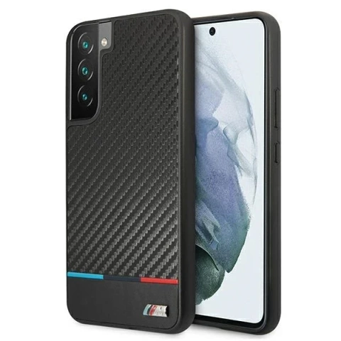 Etui Hardcase BMW BMHCS22MPUCARTCBK für Galaxy S22 S906 M Collection Triangles schwarz/czarny