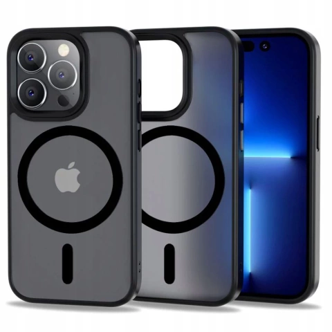 Etui Magmat MagSafe für Apple iPhone 14 Pro Mattschwarz