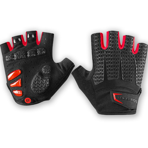 M RockBros S169BR-M fingerlose Fahrradhandschuhe schwarz
