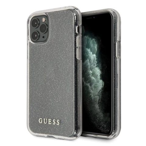 Guess GUHCN65PCGLSI iPhone 11 Pro Max srebrny/silver Hard Case Glitter