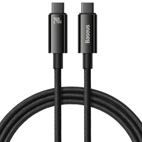 USB C – USB-C-Kabel 480 Mbit/s 240 W 1 m Baseus Tungsten Gold CAWJ040101 – Schwarz