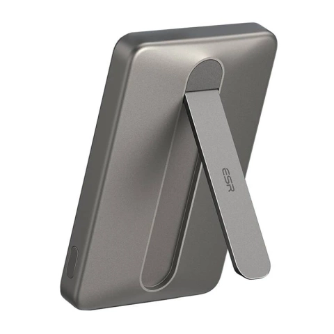 Magnetische Powerbank mit Ständer ESR Qi2 MagSlim 5000mAh 15W Sand