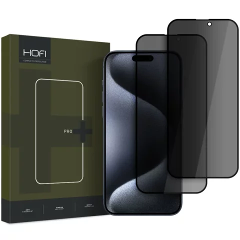 Hofi Anti Spy Glass Pro 2er-Pack Sichtschutzglas für iPhone 16 Pro Max Privatsphäre