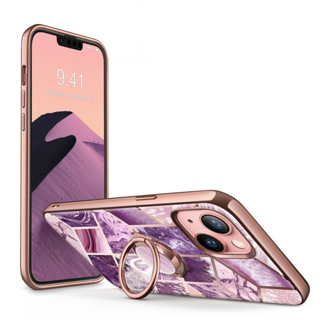 Etui Supcase Cosmo Snap für Apple iPhone 13 Marmor Lila