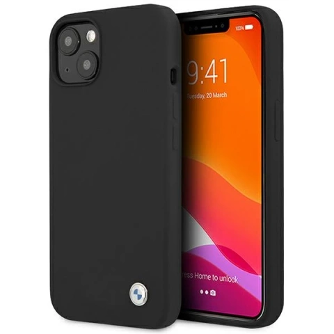 Etui BMW BMHCP13MSILBK für Apple iPhone 13 6,1" Hardcase Silicone Signature
