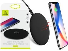 USAMS 10W US-CD24 iPhone 8 X MFI Induktionsladegerät schwarz