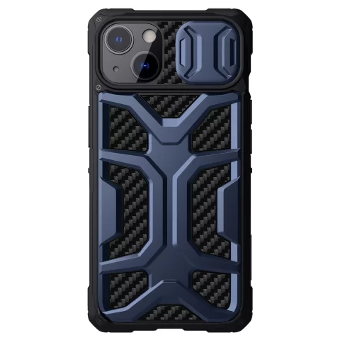 Nillkin Adventruer Case iPhone 13 Hülle gepanzerte Hülle mit Kameraabdeckung blau