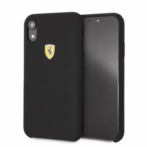 Ferrari Hardcase FESSIHCI61BK iPhone Xr czarny/schwarz Silikon