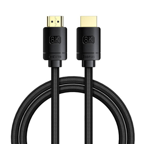 Kabel HDMI 2.1 Baseus High Definition Serie, 8K 60Hz, 3D, HDR, 48Gbps, 1m (schwarz)