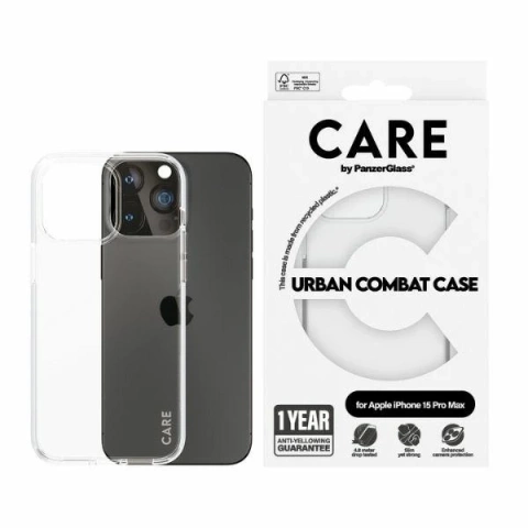 iPhone 15 Pro Max CARE by PanzerGlass Urban Combat Case Transparent