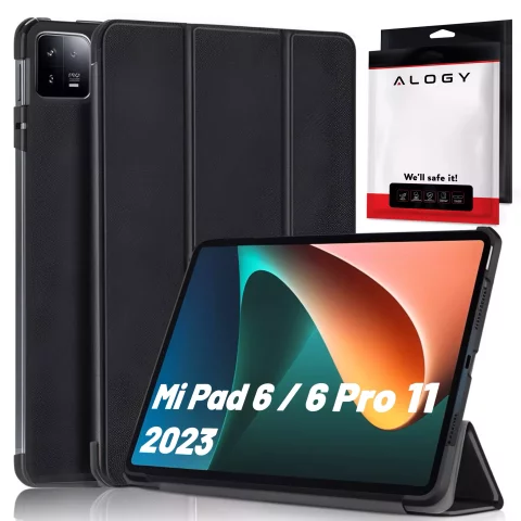 Hülle für Xiaomi Mi Pad 6 / 6 Pro 11" 2023 Tablet-Hülle Alogy Book Cover Case Schwarz