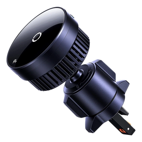 Baseus MagPro Autohalterung mit Qi2.0 15W induktivem Ladegerät für Lüftungsschlitze – Schwarz