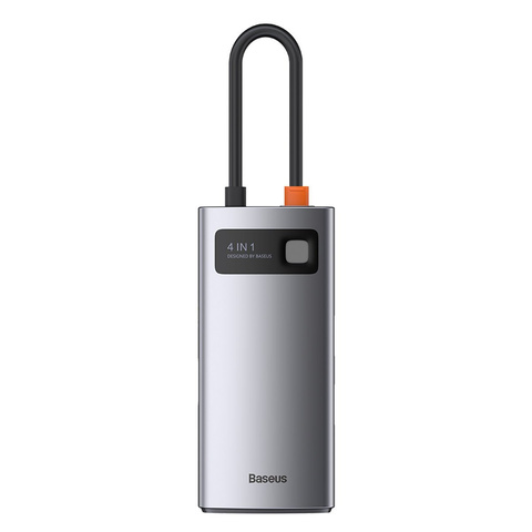 Hub 4w1 Baseus Metal Gleam Series, USB-C für USB 3.0 USB 2.0 HDMI USB-C PD