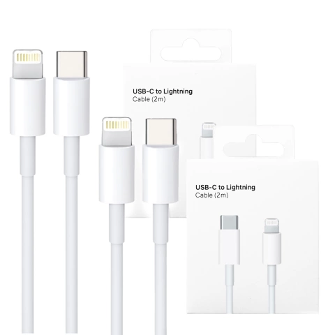 Kabel USB-C für Lightning für Apple iPhone iPad iPod 20W 2m BOX Weiß