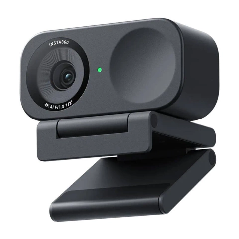 Insta360 Link 2C 4K-Webcam mit HDR, AI-Rauschunterdrückung und automatischem Zuschneiden.